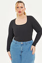 Body Manga Longa Jolie Preto Body Manga Longa Jolie Preto