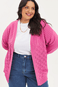 Cardigan De Tricô Aretha Rosa