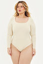 Body Manga Longa Jolie Creme Body Manga Longa Jolie Creme