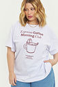 T-shirt De Algodão Espresso Coffe Branco T-shirt De Algodão Espresso Coffe Branco