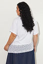 T-shirt Com Renda Alice Branco