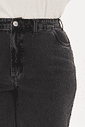 calça jeans de algodão modelagem mom plus size