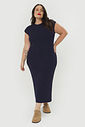 Vestido Sem Manga Tricô Duna Marinho Vestido Sem Manga Tricô Duna Marinho
