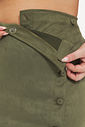 Saia Midi Suede Natasha Verde Oliva