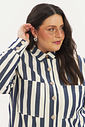 Camisa Listrada Victória Jeans Camisa Listrada Victória Jeans