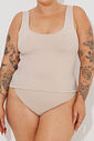 Regata Dupla Soft Touch Plus Size Natural
