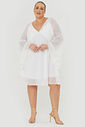 Vestido Curto Boho Celeste Off-White Vestido Curto Boho Celeste Off-White