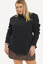 Camisa Oversized Sarja Trento Preto Camisa Oversized Sarja Trento Preto