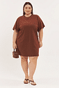 T-dress De Algodão Mari Marrom T-dress De Algodão Mari Marrom