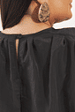 Blusa Acetinada Manga Longa Tainá Preto