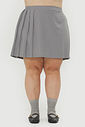 Short Saia Com Pregas Donatella Cinza Short Saia Com Pregas Donatella Cinza