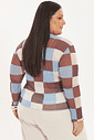 Blusa De Tule Manga Longa Mirela Gingham