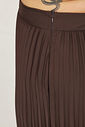 Saia Midi Plissada Melissa Marrom