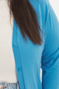 Cardigan Leve Tricô Bella Azul