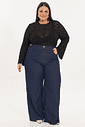 blusa de renda plus size preta