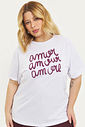 T-shirt De Algodão Amour Off-White T-shirt De Algodão Amour Off-White