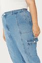 Calça Reta Cargo Dominique Jeans Calça Reta Cargo Dominique Jeans