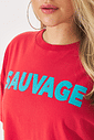 T-shirt Boxy Sauvage Vermelho T-shirt Boxy Sauvage Vermelho