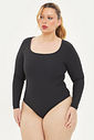 Body Manga Longa Jolie Preto Body Manga Longa Jolie Preto