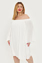 Vestido Ombro A Ombro Carolina Off-White Vestido Ombro A Ombro Carolina Off-White