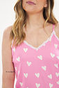 Camisola Acetinada Amore Estampado Camisola Acetinada Amore Estampado
