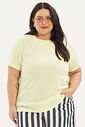 T-shirt Algodão Cássia Amarelo T-shirt Algodão Cássia Amarelo