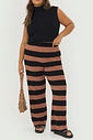 Calça Tricô Carlota Listrada