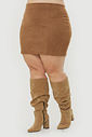 Saia Curta Suede Stella Camel Saia Curta Suede Stella Camel