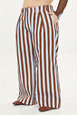 Calça Pantalona De Sarja Clementina Listrado