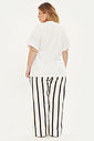 Calça Pantalona De Sarja Samira Listrado Calça Pantalona De Sarja Samira Listrado