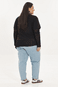 T-shirt Manga Longa Com Renda Brigitte Preto