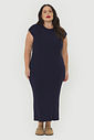 Vestido Sem Manga Tricô Duna Marinho Vestido Sem Manga Tricô Duna Marinho