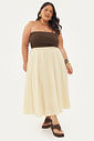 Saia Midi De Algodão Mariana Natural