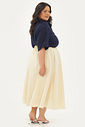 Saia Midi De Algodão Mariana Natural