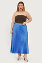 Saia Midi Plissada Melissa Azul