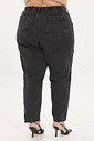 calça jeans de algodão modelagem mom plus size