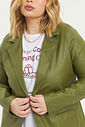 Blazer Alfaiataria P.U. Chica Verde Oliva Blazer Alfaiataria P.U. Chica Verde Oliva