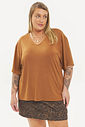 Blusa Básica Decote V Anita Camel Blusa Básica Decote V Anita Camel