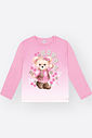 Blusa Térmica Manga Longa Bebê Menina Mundo Cinti ROSA IOGURTE