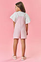 CONJ BLUSA E JARDINEIRA NATURAL/AZ JEANS MED