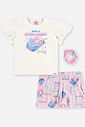 Conjunto Infantil Menina Pijama Beauty com Scrunchie