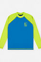 Conjunto Menino em Malha UV Camiseta Raglan e Sunga Royal