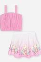 Conjunto Infantil Menina Ursinha Rosa Mundo Cinti