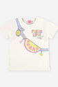 Conjunto Infantil Menina Blusa Fresh Life e Ciclista Rosa