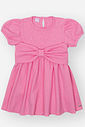 Vestido Body Bebê Menina com Laço e Strass – Vestido em Moletinho Waffle Cinti Baby ROSA CONFETE