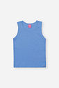 Regata Infantil em Canelado Glow com Glitter – Blusa Menina Verão com Elastano AZUL PROVENCE