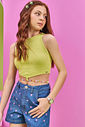 Regata Teen Feminino Com Detalhe Miçangas Natural Dway