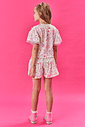 Conjunto Infantil Menina Blusa Boxy E Short Borboletas Off White Cinti