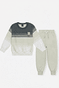 Conjunto Infantil Moletom com Listras – Look de Inverno Quentinho e Confortável