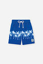 Conjunto Infantil Camiseta Flamê e Bermuda Tropical Laranja